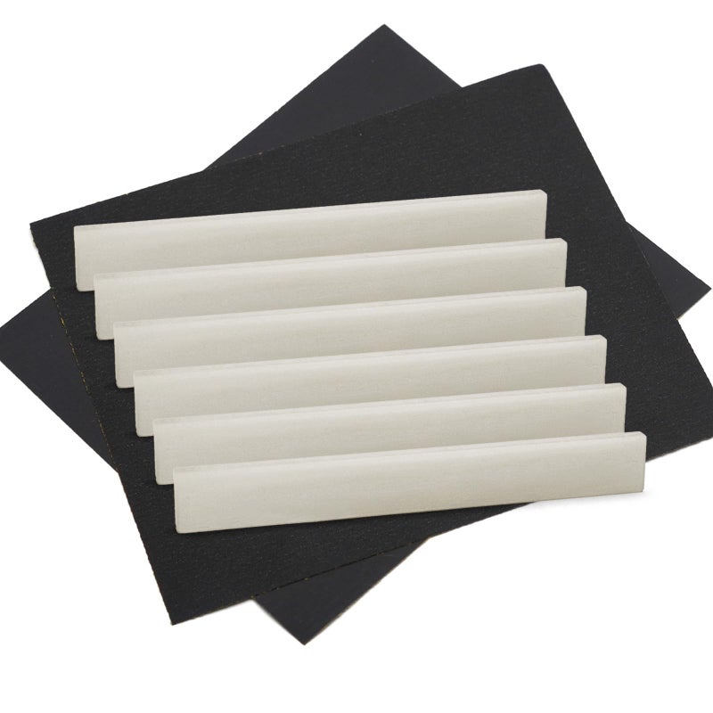 SAPHUE Pack of 6 Bone Guitar String Bridge Saddle Blank for Electric Bass Acoustic Classical Guitar Mandolin Banjo Ukulele DIY(6Pcs Saddle) - Image 1